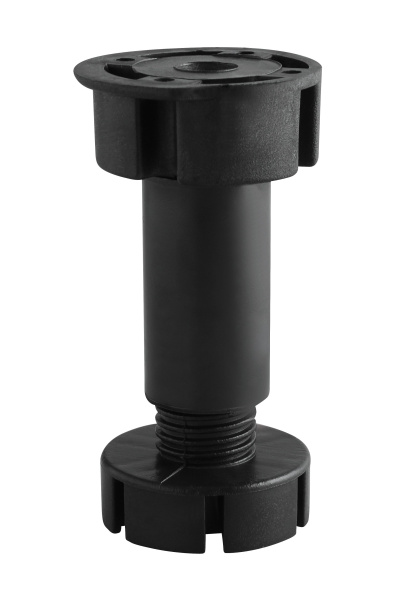 Опора регулируемая, h=95-165мм, нагрузка 60 кг, разборная. черная, GTV