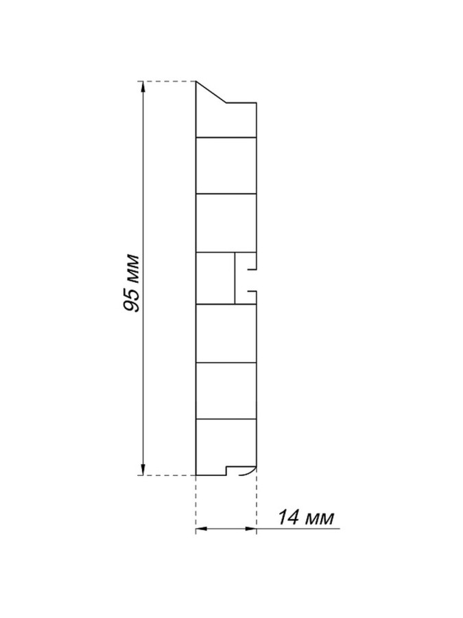 Цоколь пластиковый, h=100мм, L=4000мм, пластик, оазис, Россия