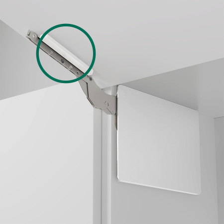 Комплект креплений к фасаду для Фри Слим (правое и левое) + заглушки, белый