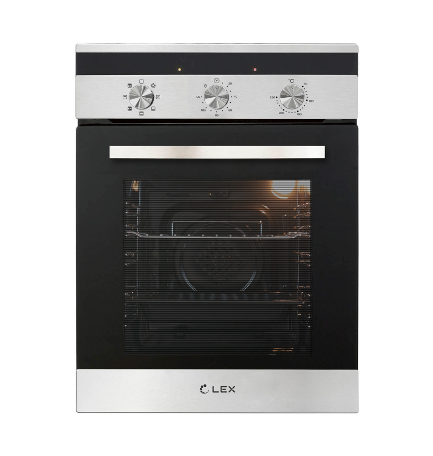 Духовой шкаф EDM 4570 IX, 45 см, стекло/нерж. сталь, черный/нерж. сталь, Lex