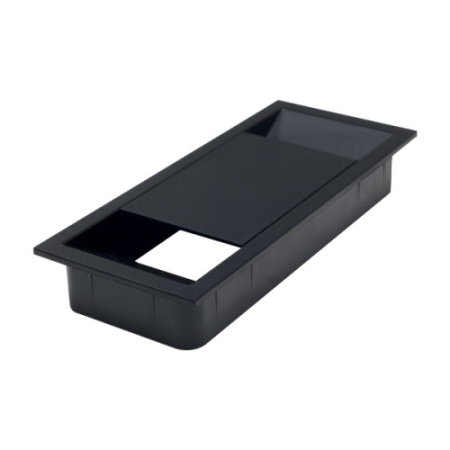 Заглушка для кабель-канала прямоугольная, черный