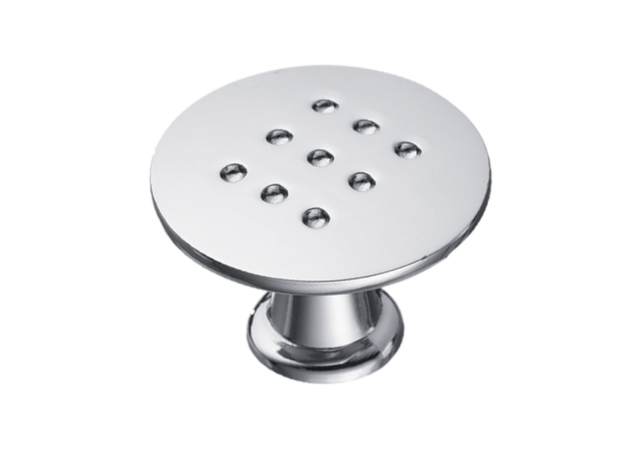 Ручка-кнопка "точки" d 28х h 20мм, металл, хром, CMF