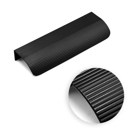 Ручка торцевая, Touquet, C8.200130.91, 90/130мм, анодированный матовый черный, METAKOR