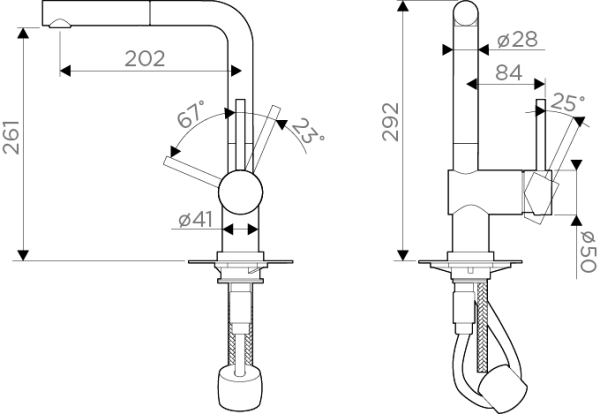 Смеситель Akashi-S-LG, латунь, светлое золото