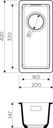 Мойка Kata 20-U-SA, Artgranit/бежевый  
