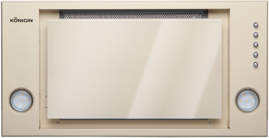 Вытяжка полновстраиваемая Checkbox, 60см, без угольного фильтра, слон.кость, Konigin