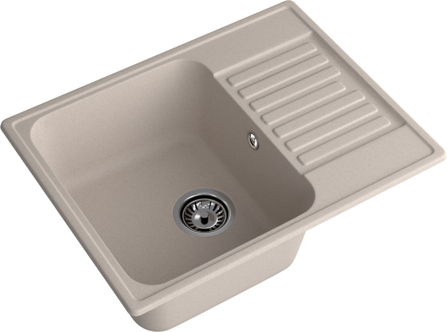 Мойка ЭкоМ 6248, 620х480мм, кварц, песочный (без сифона)