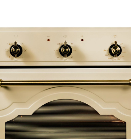 Духовой шкаф EDM 6075 C IV, 60 см, стекло/эмаль, ivory (слоновая кость)/бронза, Lex
