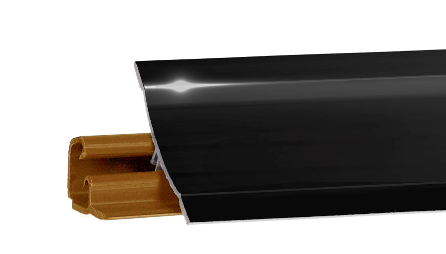 Плинтус LB-23, черный глянец, 3000мм, Россия