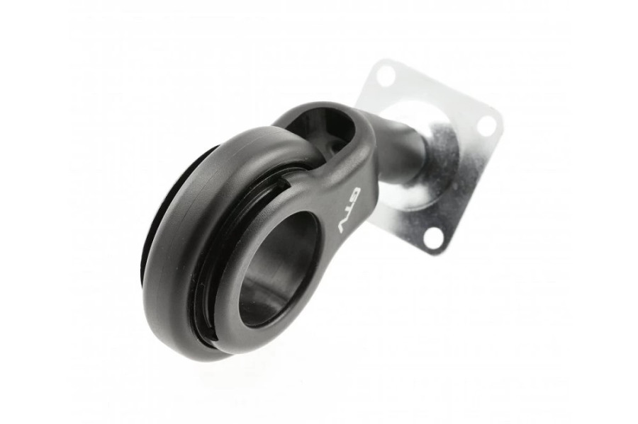 Опора колесная с площадкой, d=60мм, без стопора, пластик, черный, до 30кг, GTV