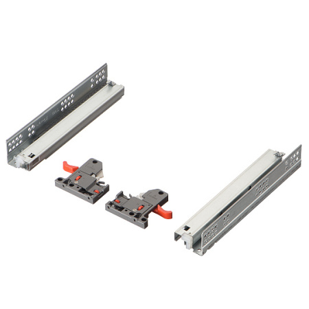 Направляющие скрытого монтажа, 300мм, полного выдвижения, 3D-регулировка, LEMAX