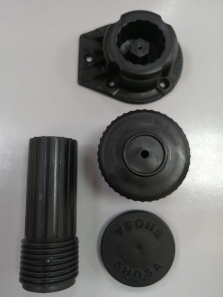 Опора регулируемая, h= 95-120мм, разборная, нагрузка 300кг, черная