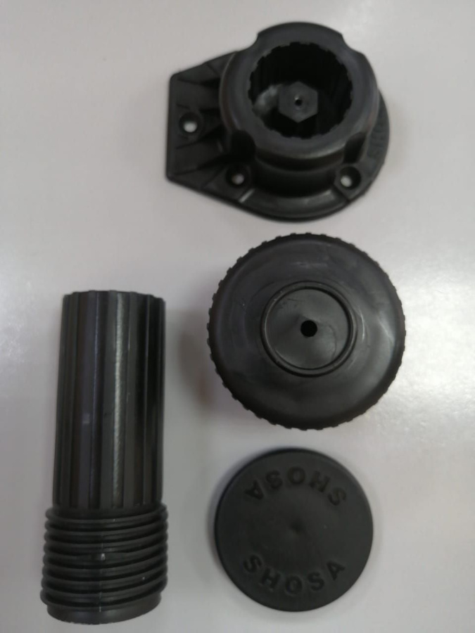 Опора регулируемая, h= 95-120мм, разборная, нагрузка 300кг, черная