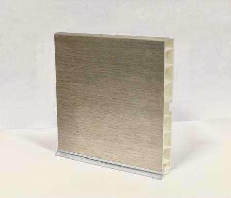 Цоколь пластиковый, h=150мм, L=4000мм, пластик, серебро шлифованное (44), Россия