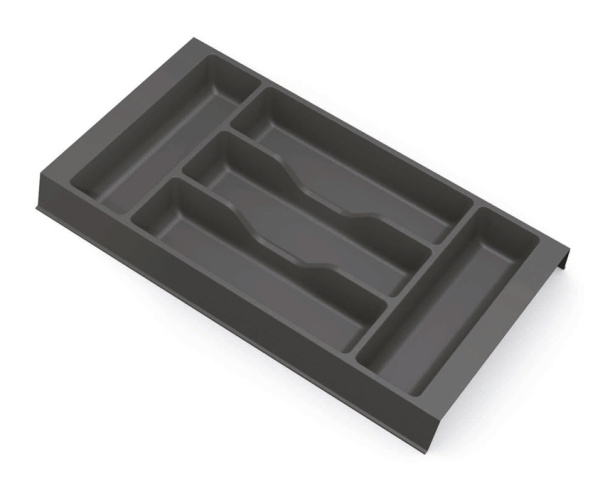 Лоток для кухонных принадлежностей Combi 712, 278x490x45мм, двусторонний, темно-серый, Gollinucci