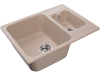 Мойка GranFest QUARZ 09, 617х480 мм, песочный (прямоугольная, 1,5 чаши, без сифона)