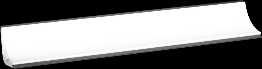 Плинтус LB-15 Lira, белый матовый, L=3000мм, 14,4х14,4мм, лицевая часть алюминий/пластик, Россия