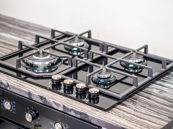 Варочная панель газовая GVG 640-1 BL, 60см, черное стекло, Lex