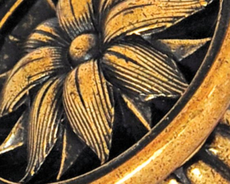 Ручка-кнопка, 191, d=34,8мм, металл, античная бронза