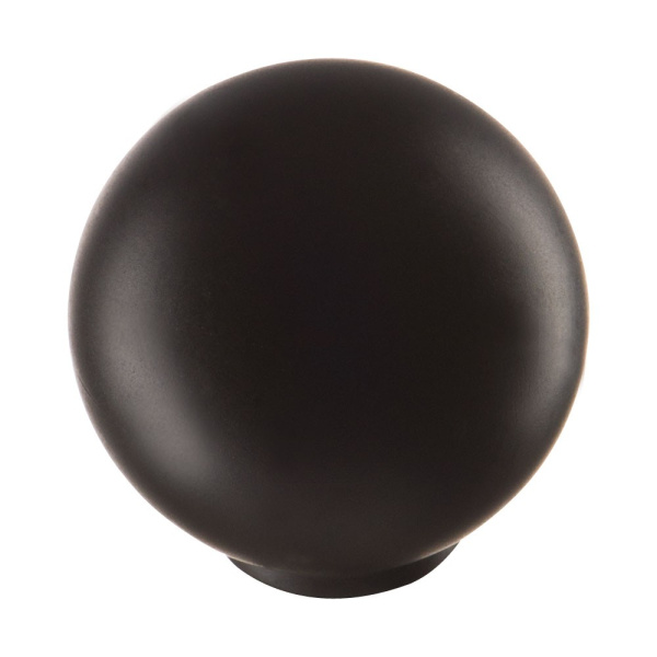 Ручка-кнопка, 626NEX, d=29мм, пластик, черный матовый, "Шар"