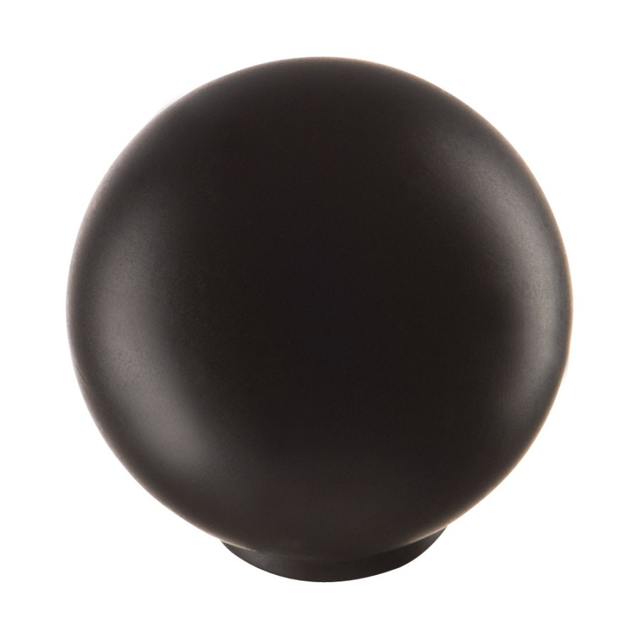 Ручка-кнопка, 626NEX, d=29мм, пластик, черный матовый, "Шар"