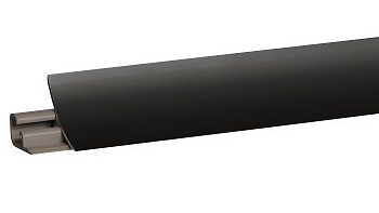 Плинтус LB-23 Lira, L=3000мм, пластик/алюминий, черный матовый