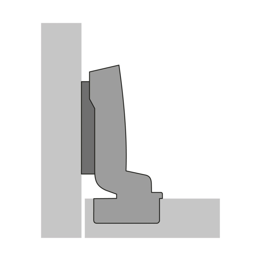 Петля SENSYS 8676, внутренняя, 110*, без пружины, без планки, 52мм, черный обсидиан