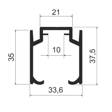 Направляющая для подвесной системы AIR SOFT, L=5800мм, серебро