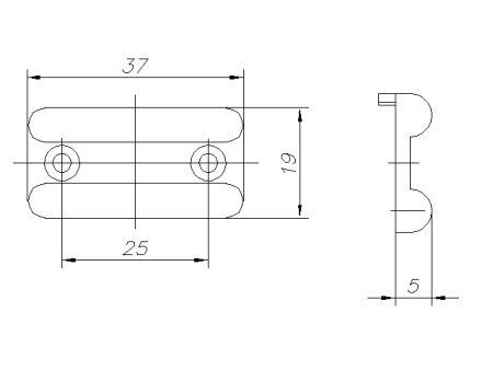 Подпятник накладной пластиковый, бук светлый