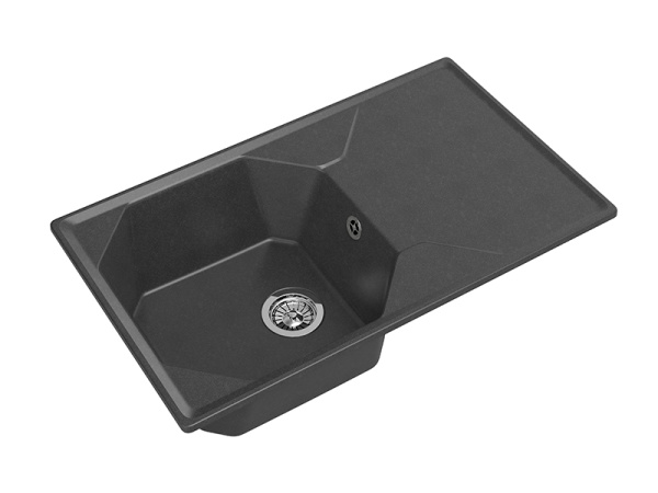 Мойка GranFest UNIQUE U-840L, 840х500 мм, графит