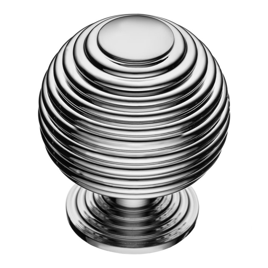 Ручка-кнопка, 1930 0034 Big Chrome, d=34мм, металл, глянцевый хром