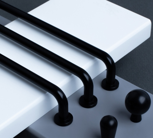 Ручка-скоба, 2380, 128мм, металл, черный матовый