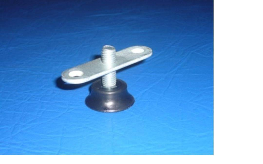 Опора регулируемая М8 на платформе, L=60мм, h=2мм, черный+ планка