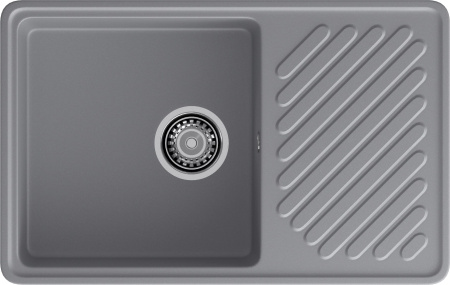 Мойка GranFest QUARZ 52, 753х476 мм, темно-серый (прямоугольная, без сифона)