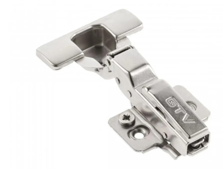 GTV Петля Silento Pro полунакладная, с планкой 0мм, доводч 2way, БЕЗ еврошурупа, 3D-регулировка