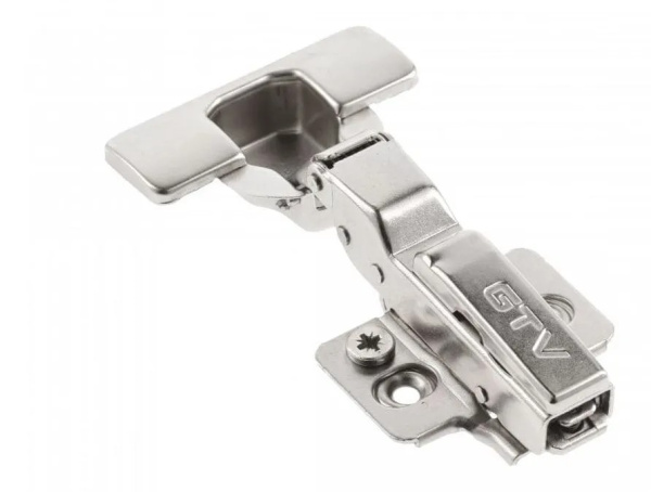 GTV Петля Silento Pro полунакладная, с планкой 0мм, доводч 2way, БЕЗ еврошурупа, 3D-регулировка