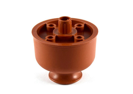 Опора регулируемая пластмассовая, Ø50мм, h=30-45мм, с пазом под отвертку, терракотовый