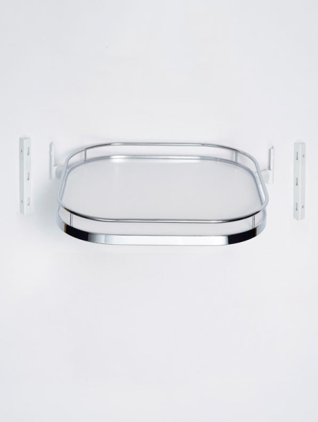 Карусель c 1 полкой ТорнМоушн, дно серое, антислип, в шкаф на 600мм, хром, Kessebohmer