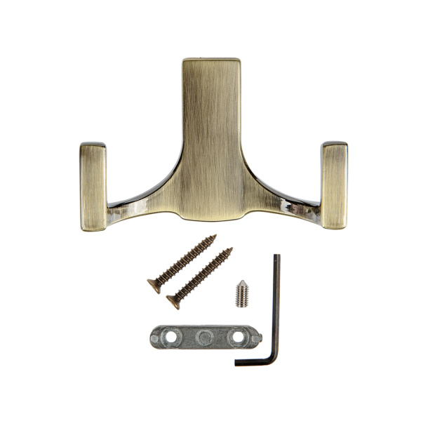 Крючок, KR 0330, двухрожковый, античная бронза