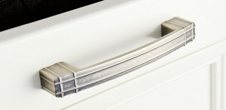 Ручка-скоба, 195, 128мм, металл, античное серебро