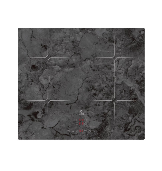 Варочная панель индукционная EVI 640 F DS, 60 см, стеклокерамика, мрамор, Lex