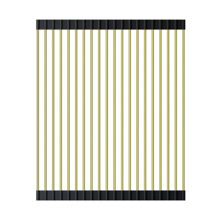 Ролл-мат для мойки с силиконом ROLL-01-LG, светлое золото/черный