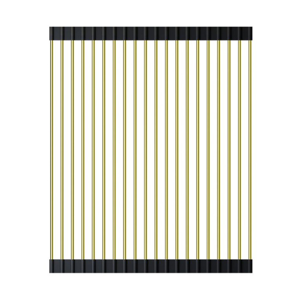 Ролл-мат для мойки с силиконом ROLL-01-LG, светлое золото/черный