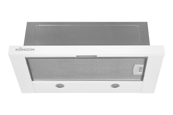 Вытяжка встраиваемая телескопическая Pixel White, 60 см, б/уг. фильтра, белый, Konigin