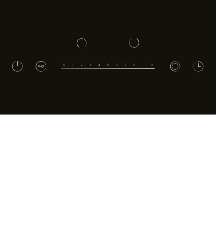 Варочная панель EVH 321A BL, 30см, стеклокерамика, черный глянец, Lex