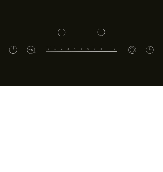 Варочная панель EVH 321A BL, 30см, стеклокерамика, черный глянец, Lex