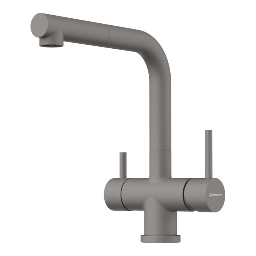 Смеситель Takamatsu-S-GR, латунь, leningrad grey