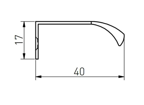 Ручка торцевая, HEXA, 352/796мм, металл, кашемир, GTV