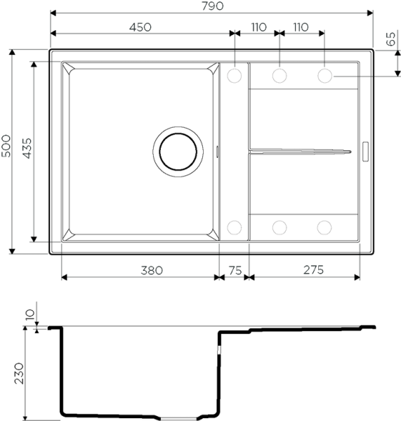 Мойка Sumi 79-BE, Tetogranit/ваниль 