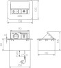 Горизонтальная, 1хEURO+2хUSB A+C, полуавтомат, алюминий, 138х135х68мм, металл/пластик, AQ